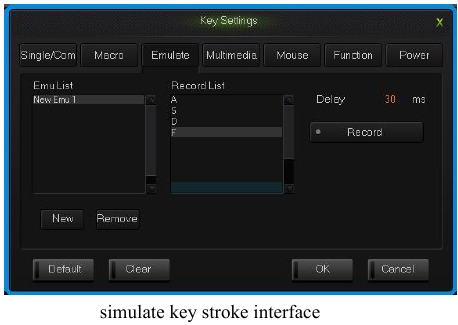 Interface de simulation de frappe