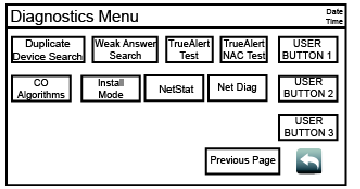 &Eacute;cran de diagnostic 1