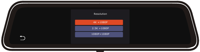 Interface de fonction - R&eacute;glage de la r&eacute;solution