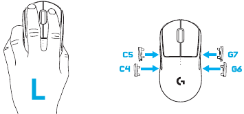 Configurations des boutons - &Eacute;tape 2 - Gaucher