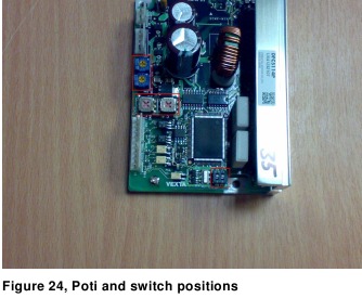 R&eacute;glage des potentiom&egrave;tres et interrupteurs