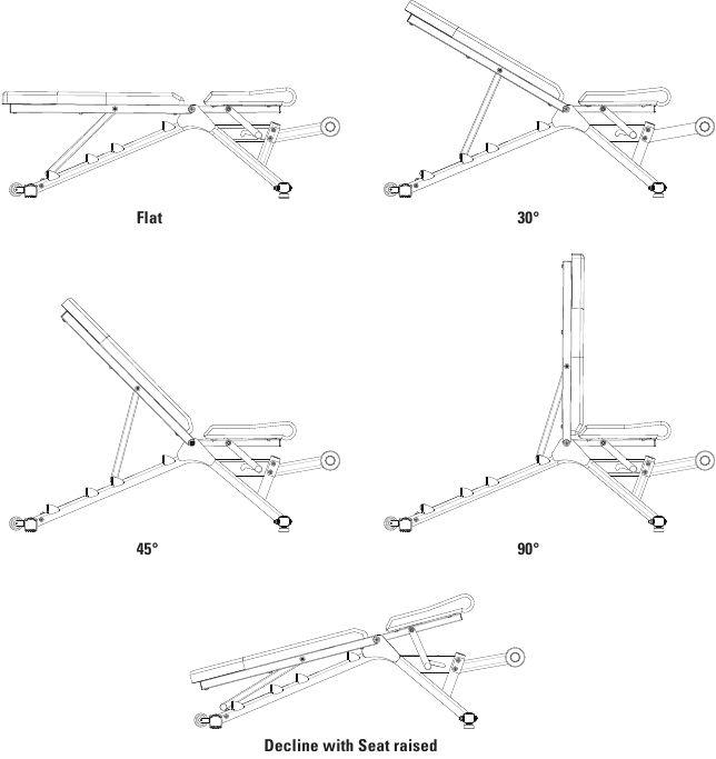 Positions du banc