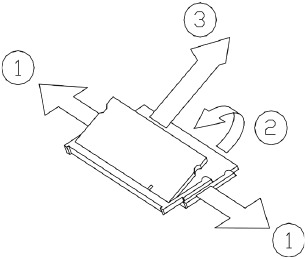 Retrait des modules de m&eacute;moire - &Eacute;tape 2