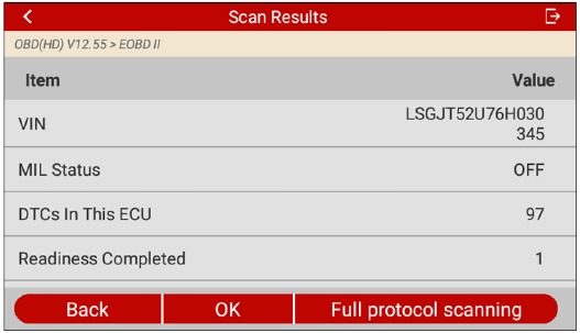 Diagnostic syst&egrave;me - Test EOBD II