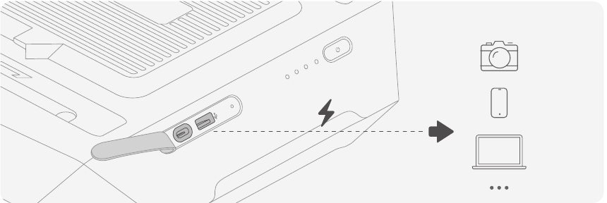 D&eacute;marrer - Utilisation de la sortie USB