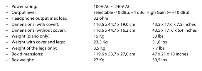 SP&Eacute;CIFICATIONS