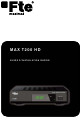 FTE Maximal MAX T200 HD Mode D'emploi