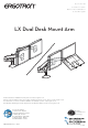 Ergotron LX Dual Desk Mount Arm Manuel De L'utilisateur