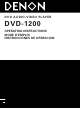 Denon DVD-1200 Mode D'emploi