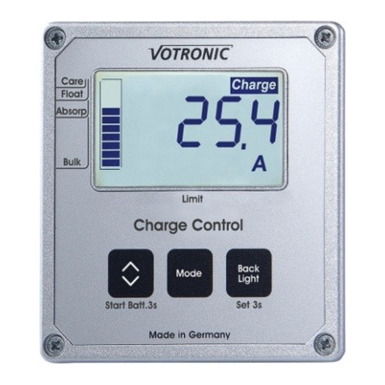 Votronic LCD-Charge Control S-VCC Instructions De Montage Et De Service