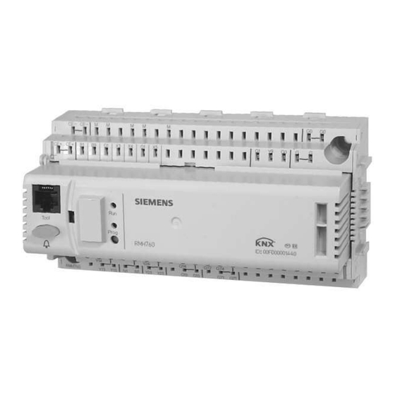 Siemens KNX Synco 700 RMZ785 Manuel Technique