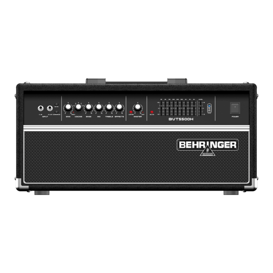 Behringer ULTRABASS BVT4500H Manuel D'utilisation