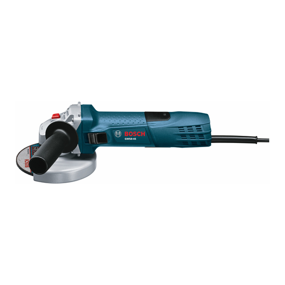 Bosch GWS8-45 Consignes De Fonctionnement/Sécurité