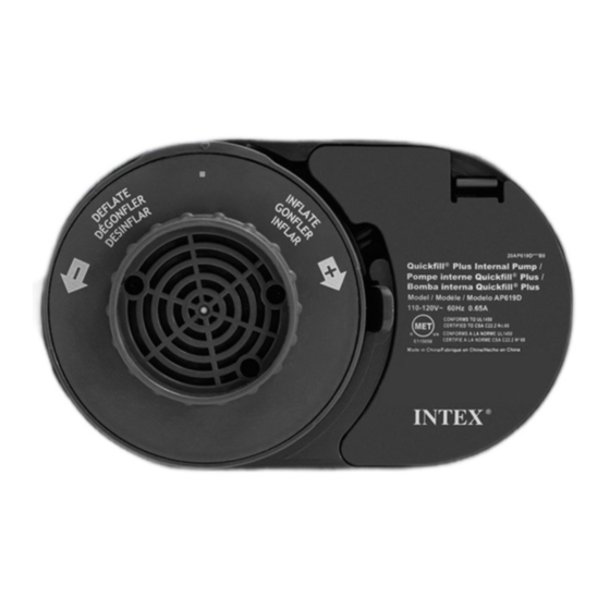 Intex QUICK FILL PLUS Guide De Démarrage Rapide