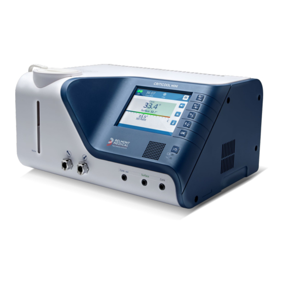 Belmont Medical Technologies CritiCool MINI Manuel De L'utilisateur