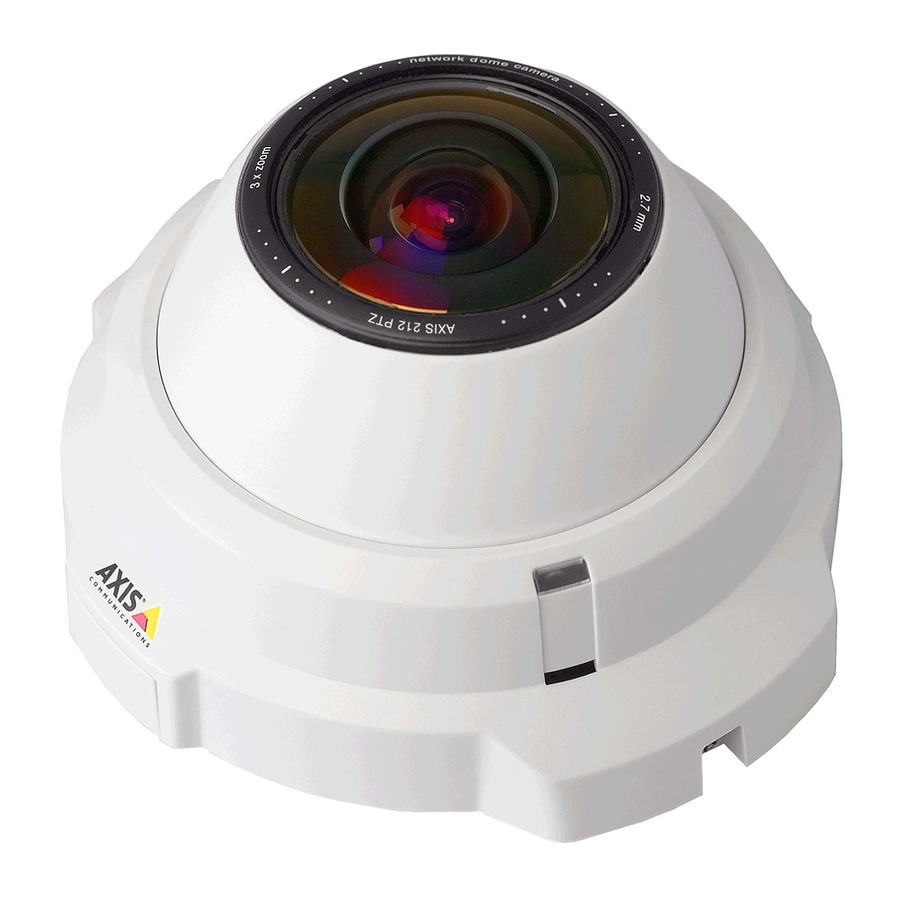 Axis 212 PTZ Guide D'installation