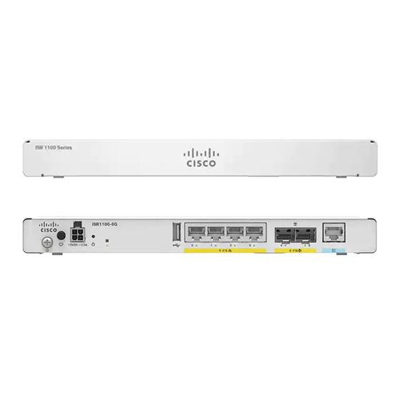 Cisco ISR 1000 Série Guide D'installation