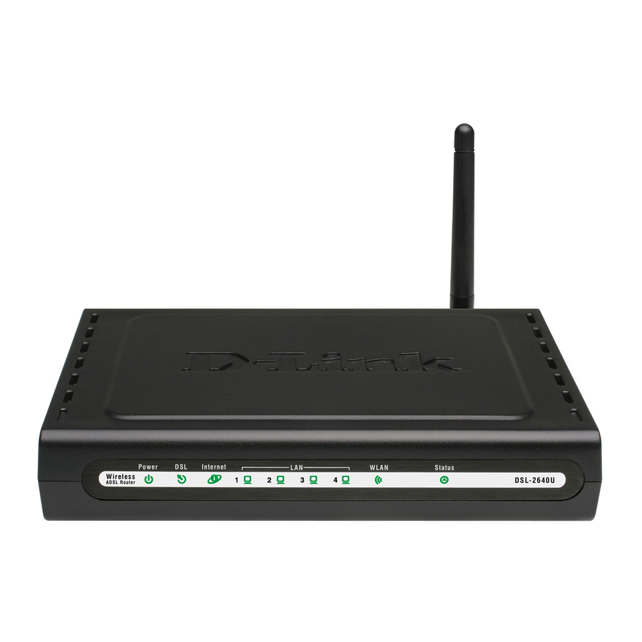 D-Link DSL-2640U Guide D'installation Rapide