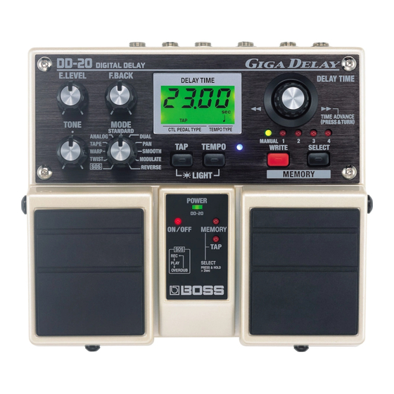 Boss DD-20 Mode D'emploi