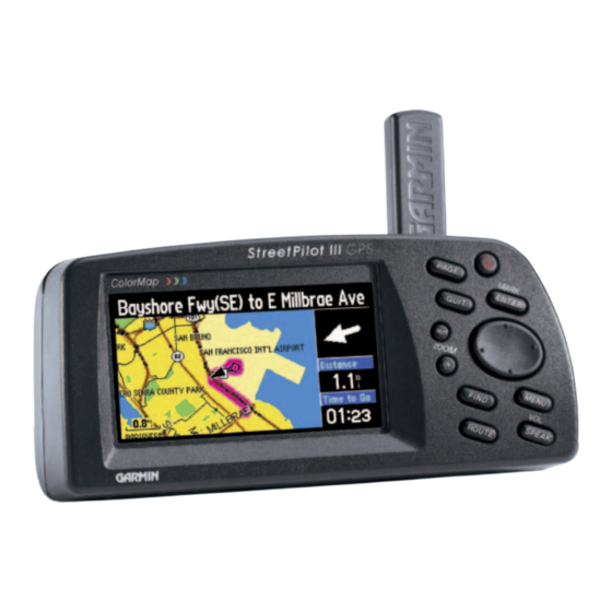 Garmin StreetPilot III Manuel Utilisateur