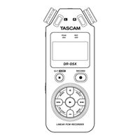 Teac TASCAM DR-05X Mode D'emploi