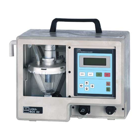 Endress+Hauser asp-station d 2 Instructions De Montage Et De Mise En Service