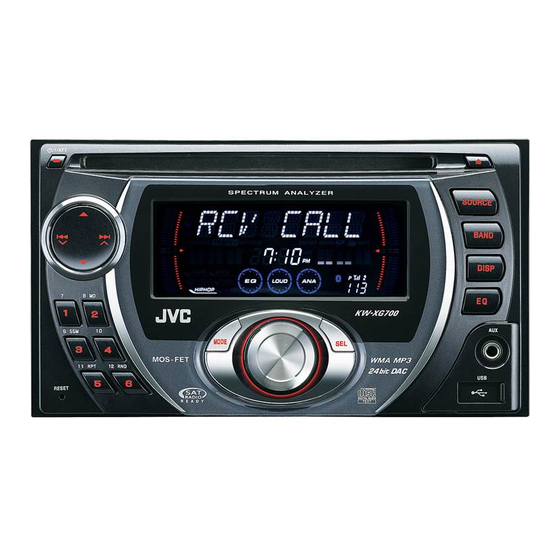 JVC KW-XG700 Manuel D'instructions