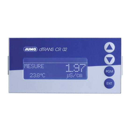 JUMO dTRANS CR 02 Notice De Mise En Service