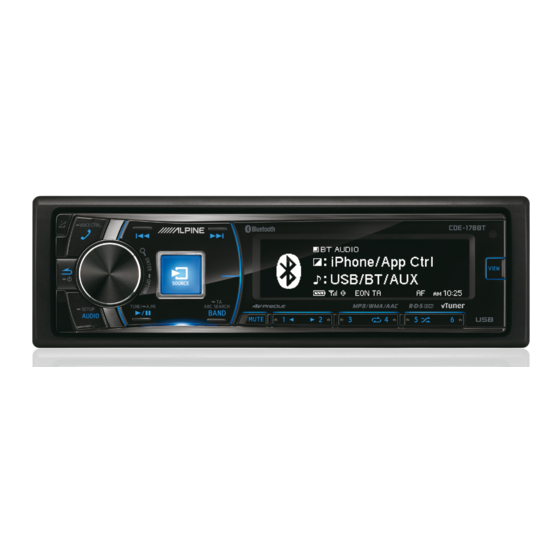 Alpine CDE-178BT Guide De Référence Rapide