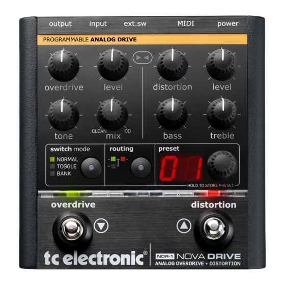 TC Electronic NOVA Drive Mode D'emploi