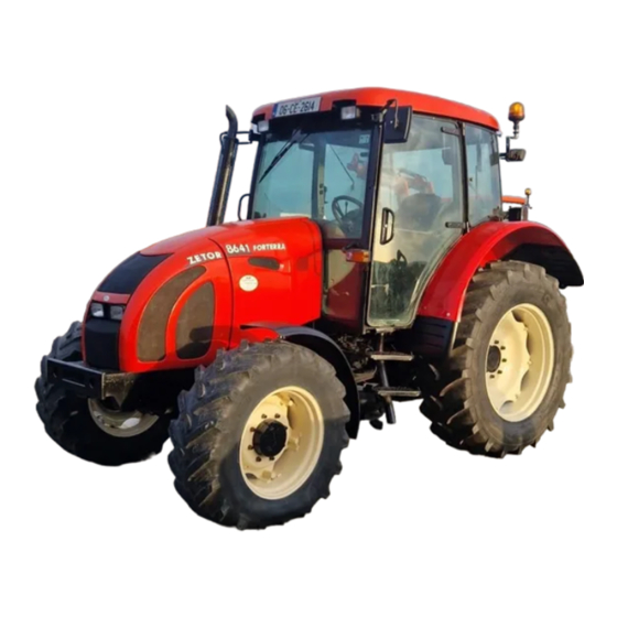 Zetor 8641 Forterra turbo Guide D'utilisation Et D'entretien