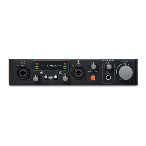 M-Audio M-TRACK PLUS Guide D'utilisation