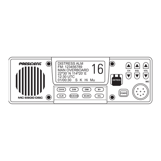 PRESIDENT MC 6800 DSC Manuel D'utilisation