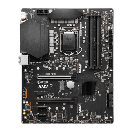 MSI Z590-S01 Manuel D'instructions