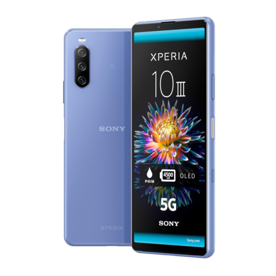 Sony XPERIA 10 III Guide De Démarrage