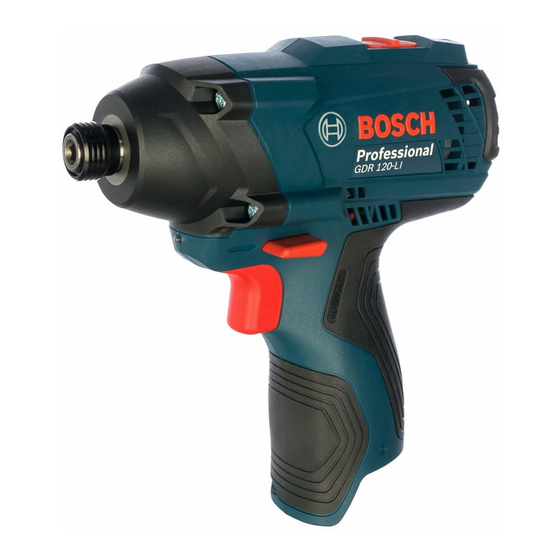 Bosch GDR 120-LI Notice Originale