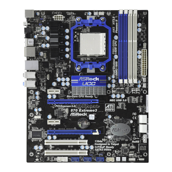 ASROCK 870 Extreme3 Mode D'emploi