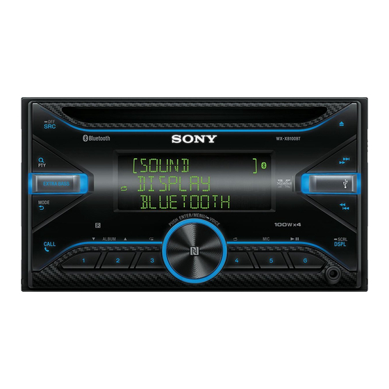 Sony WX-XB100BT Mode D'emploi