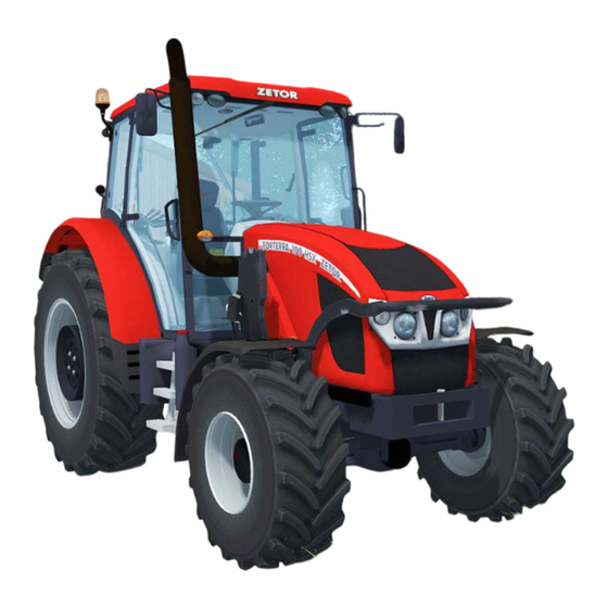 Zetor FORTERRA 100 2013 Guide D'utilisation Et D'entretien