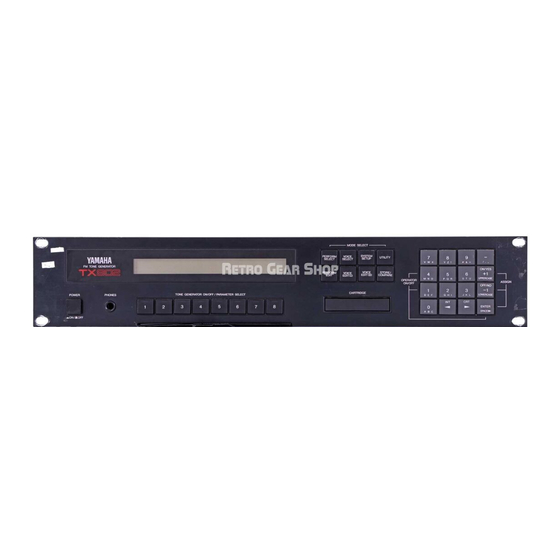 Yamaha TX802 Guide De L'acheteur