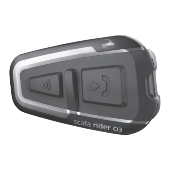 Cardo scala rider Q3 Guide D'utilisation