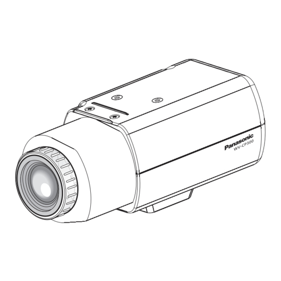 Panasonic WV-CP310 Guide D'installation