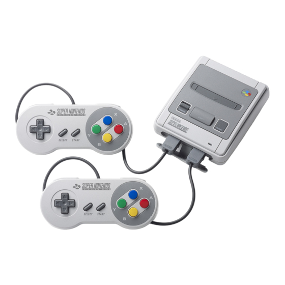 Nintendo Super Mini Classic Mode D'emploi