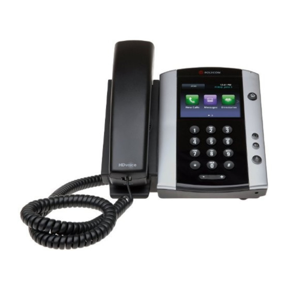 Polycom VVX 501 Guide D'utilisation Rapide