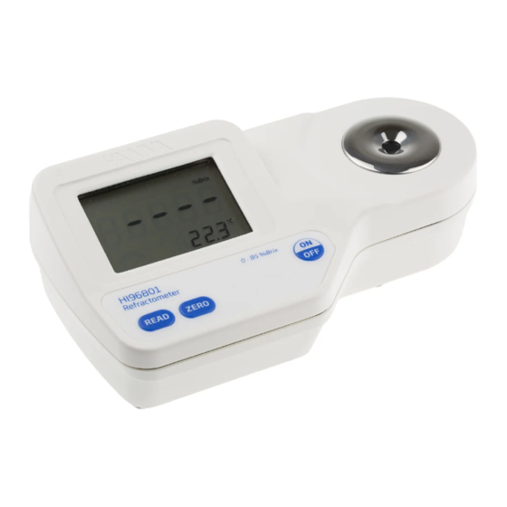 Hanna Instruments HI 96801 Manuel D'utilisation