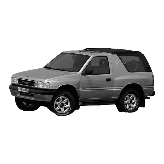 Opel FRONTERA 1998 Instructions De Service