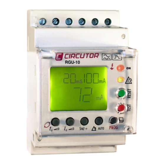 Circutor RGU-10 Mode D'emploi