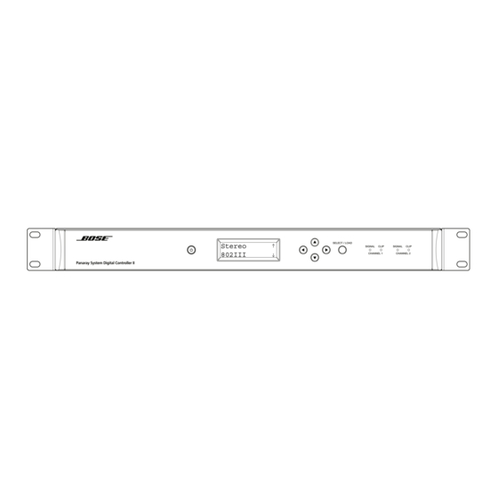 Bose Panaray System Digital Controller II Notice D'utilisation