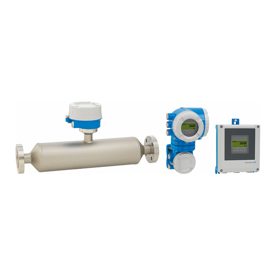 Endress+Hauser Proline Promass I 500 Manuel De Mise En Service