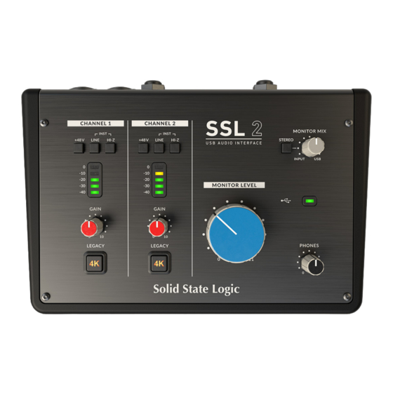 Solid State Logic SSL 2 Manuels